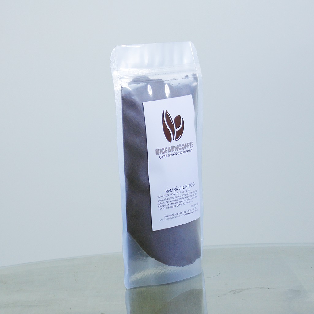 Cà phê mộc rang xay nguyên chất 100% giống Robusta ngon nhất, rang vừa, Dạng bột dùng pha phin 250g