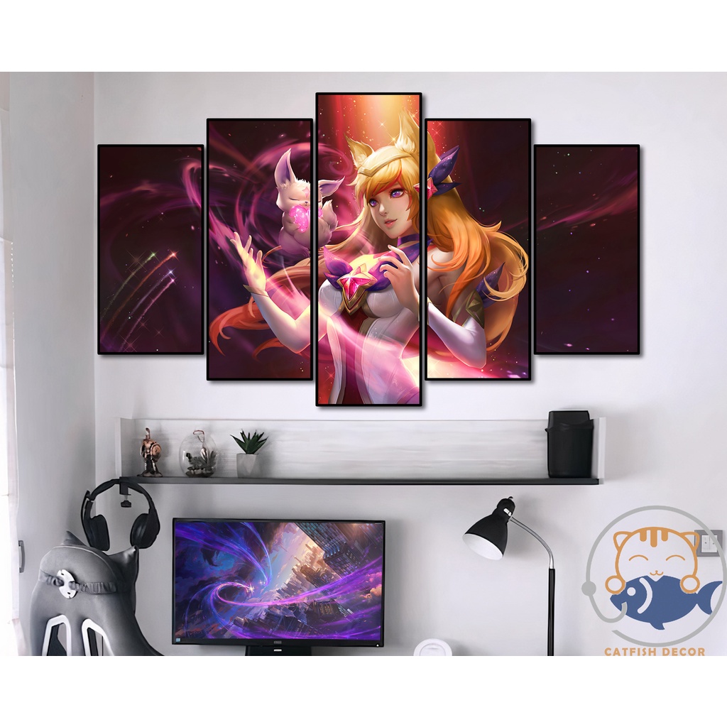 Tranh dán tường Liên Minh - LOL STAR GUARDIANS SKIN 2022 - bộ 5