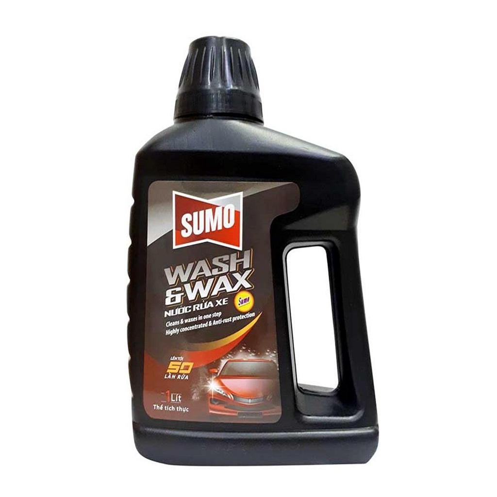 Nước rửa xe cao cấp mẫu mới Sumo Wash & wax 1L, rửa xe siêu sáng bóng, tạo bọt nhiều