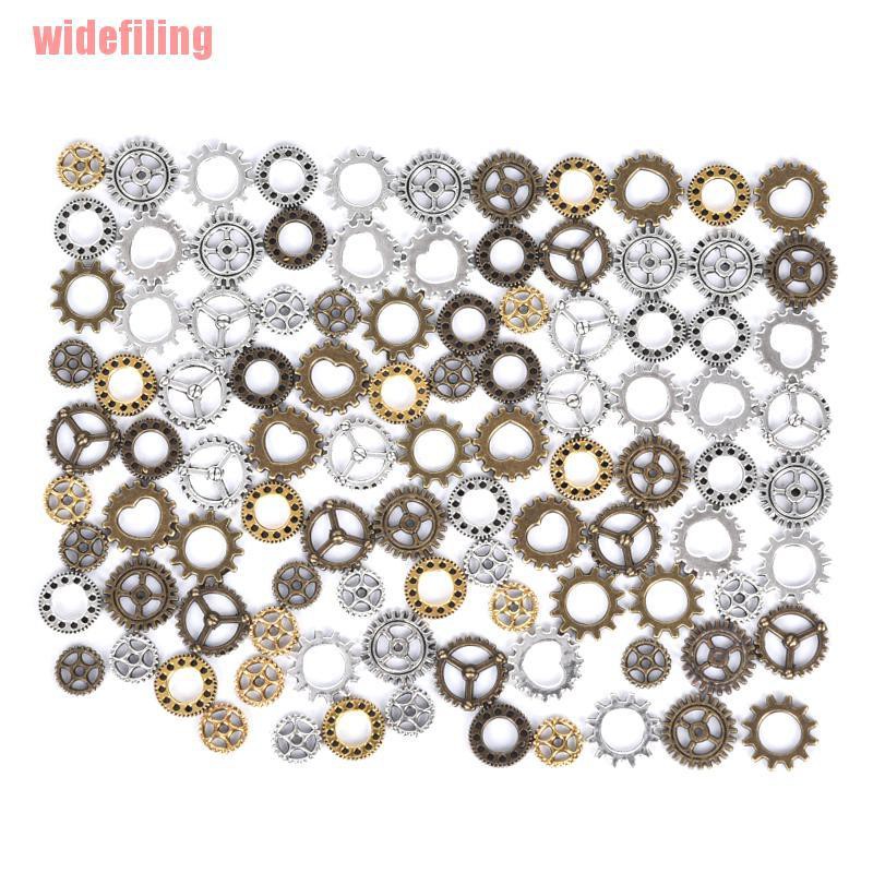 Bộ 100 Mặt Dây Chuyền Hình Bánh Răng Cổ Điển