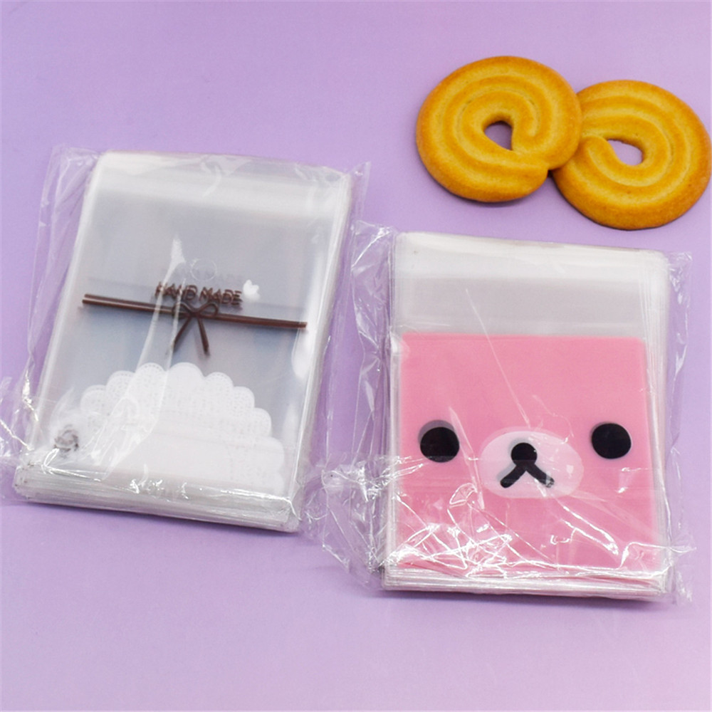 Bộ 95-100 túi dây kéo bằng nhựa thiết kế họa tiết hoạt hình dễ thương