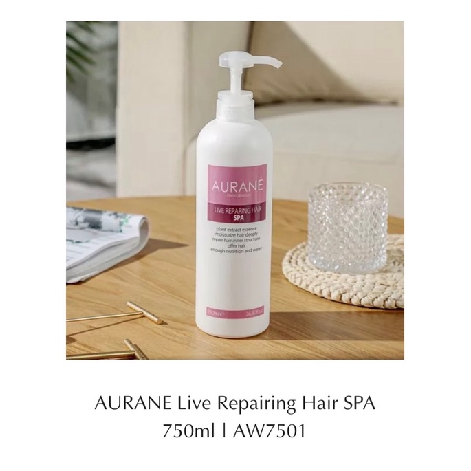 Dầu hấp xả ngâm tóc phục hồi tóc Spa Aurane chai hồng 750ml -