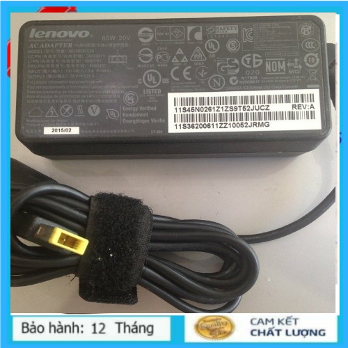 Sạc Laptop Lenovo 20V-3.25A - 65w Chân vuông USB ( Adapter Lenovo 65w chân usb )