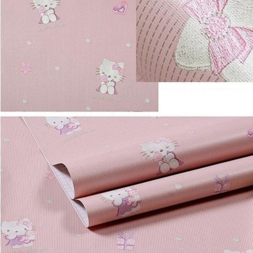 Combo 5m giấy decal cuộn Hello Kitty 1 BINBIN DT106 (Kích thước : 45x500cm)