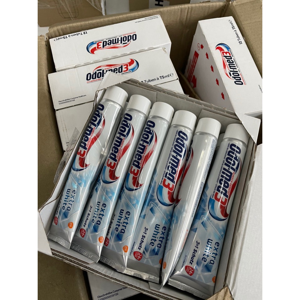 Kem đánh răng Odol-Med3 75ml, kem đánh răng Đức giúp khử mùi hôi miệng