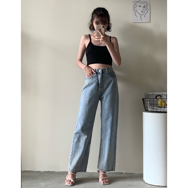 [Miều Fashionista] Quần ống suông jean - 8069