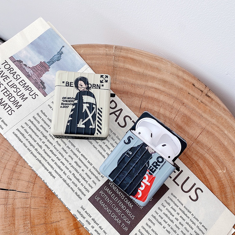 Vỏ Bảo Vệ Hộp Sạc Tai Nghe AirPods 1 2 3 Pro Hình Jujutsu Kaisen gojo Có Móc Treo Tiện Dụng