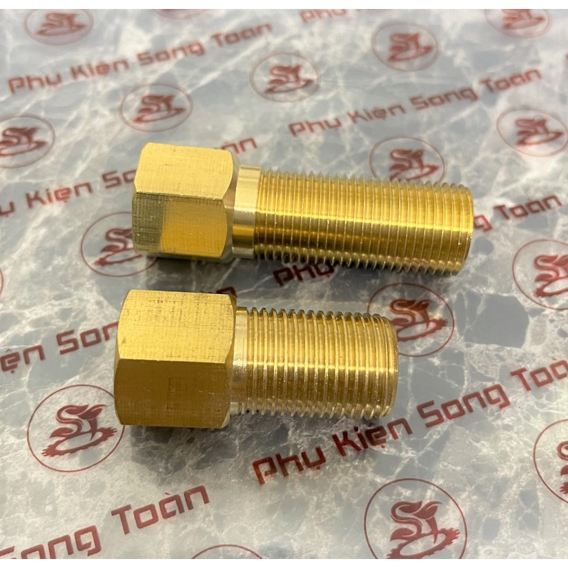 [DÀI 50mm &amp; 70mm] Lơ đều ren trong ren ngoài dân dụng BSP - Bằng đồng (Brass Adaptor female to male) Sơ mi cả rá ngược