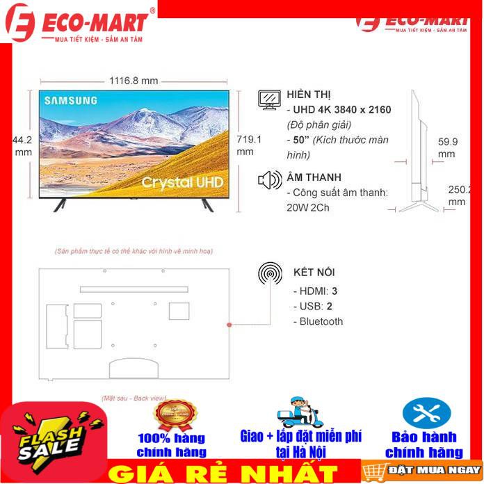 Smart Tivi Samsung 4K 50 inch UA50TU8100KXXV (Miễn phí giao tại Hà Nội - ngoài tỉnh liên hệ shop) | BigBuy360 - bigbuy360.vn