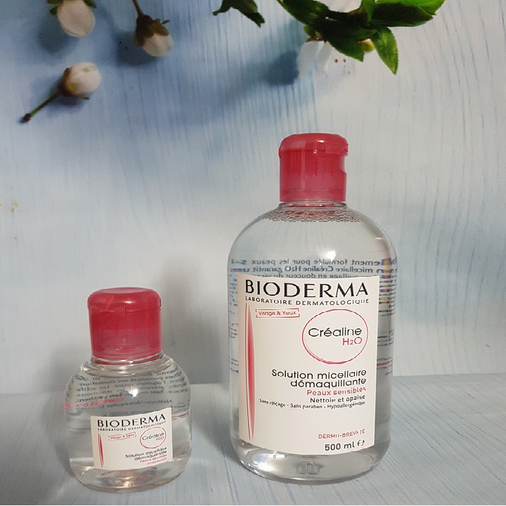 Nước tẩy trang Bioderma hồng Crealine H2O Dành Cho Da Nhạy Cảm 500ml (thái hà shop)