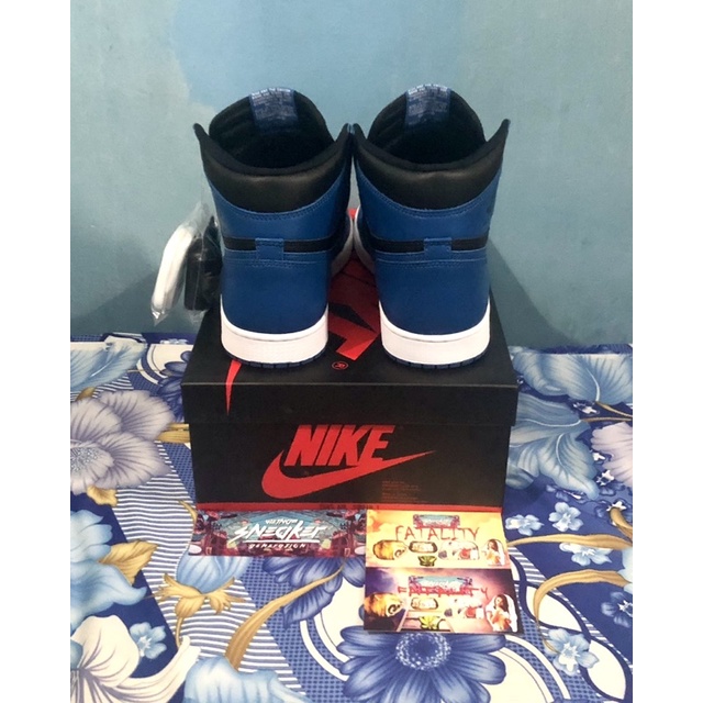 'Giày Cổ Cao' Nike Air Jordan 1 Retro High OG Dark Marina Blue