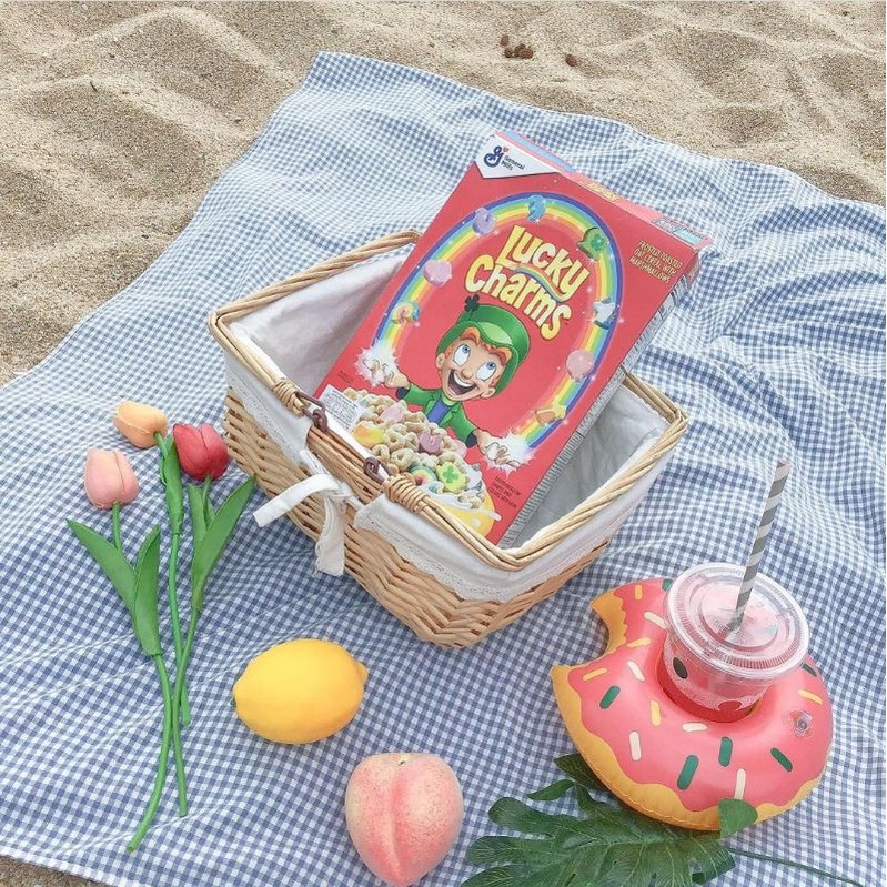 Giỏ Mây Đan Picnic Decor