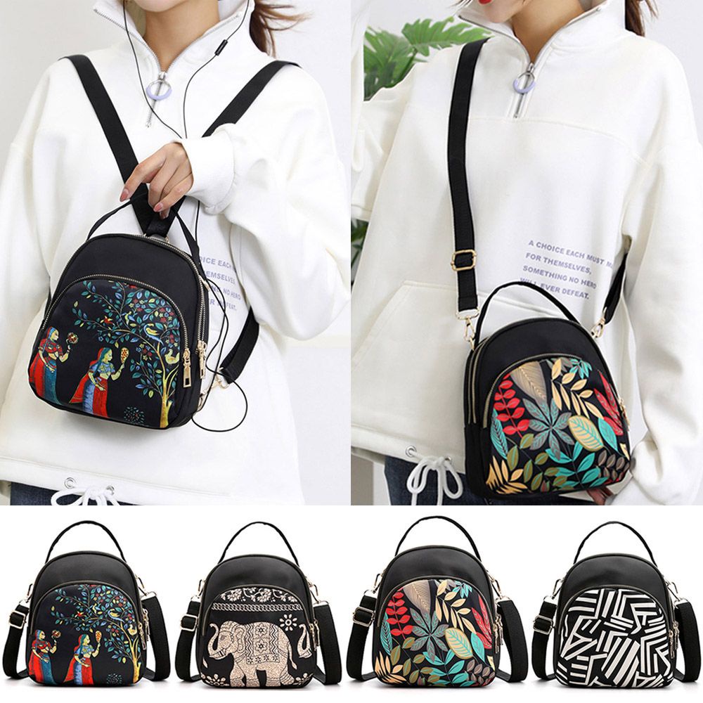 Túi Đeo Chéo Mini Vải Oxford Dễ Thương Cho Nữ