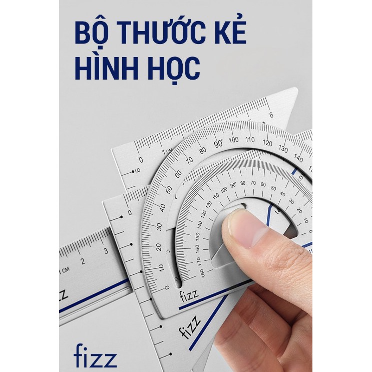 Bộ thước kẻ nhôm 4 chi tiết Fizz FZ22702 GuangBo