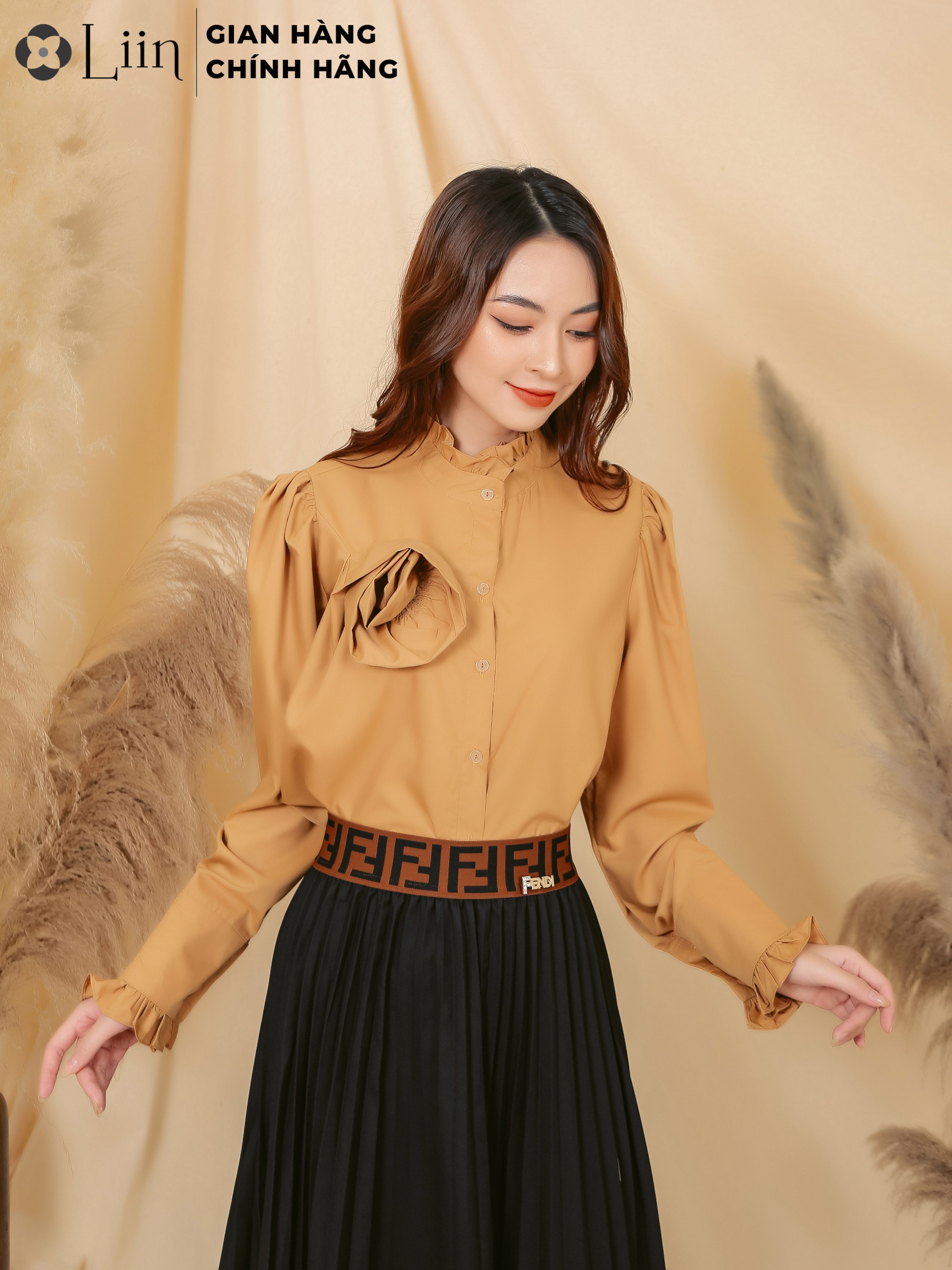 Chân Váy nữ dài freesize Cạp FD xếp ly thời trang Liin Clothing J4150