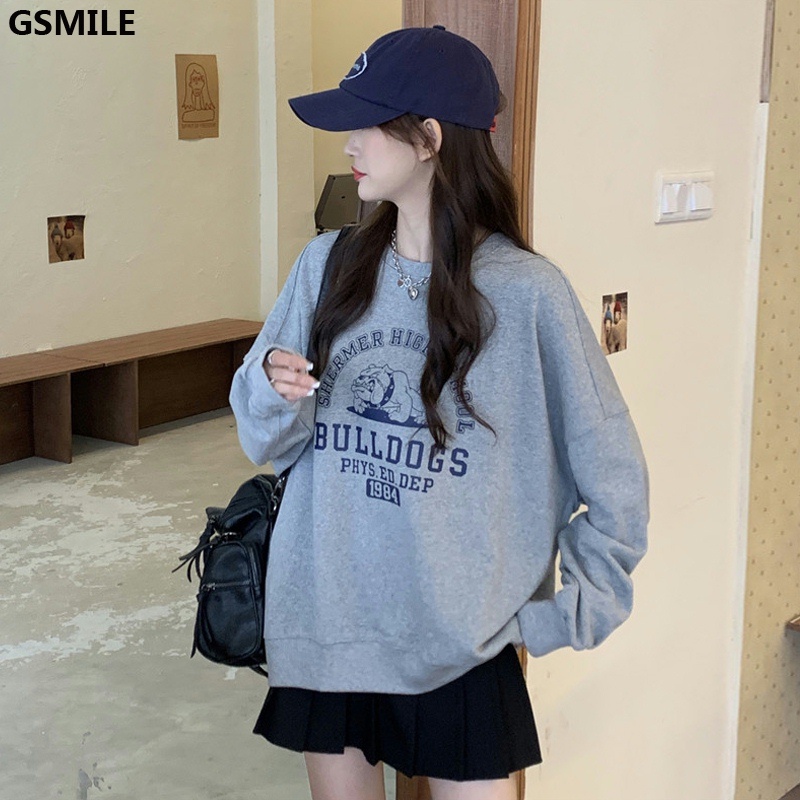 Áo Sweater Mỏng In Hình Dễ Thương Mùa Thu Hàn Quốc