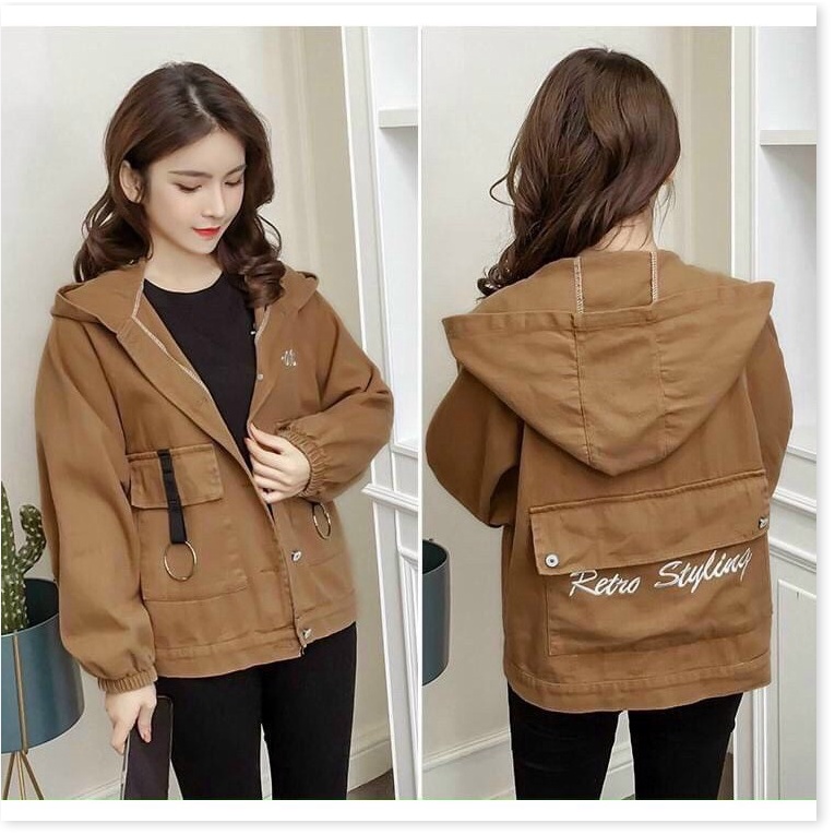 Áo khoác kaki nữ xịn xò siêu duyên dáng cho các bạn trẻ KME FASHION