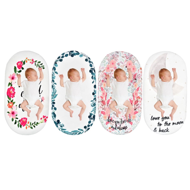 Đệm Lót Nôi Mini In Họa Tiết Xinh Xắn Có Thể Tháo Rời Cho Bé Ốp