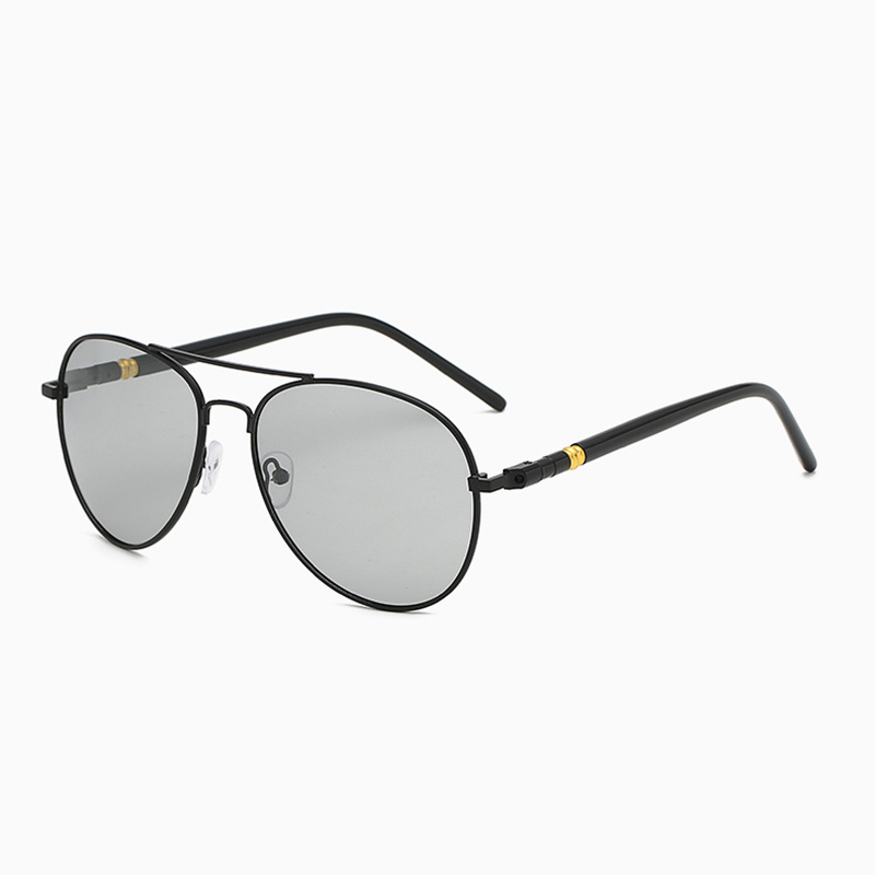 Photochromic Polarized Sunglasses Men Women Driving Chameleon Vintage Metal Sun Glasses Change Color YKD