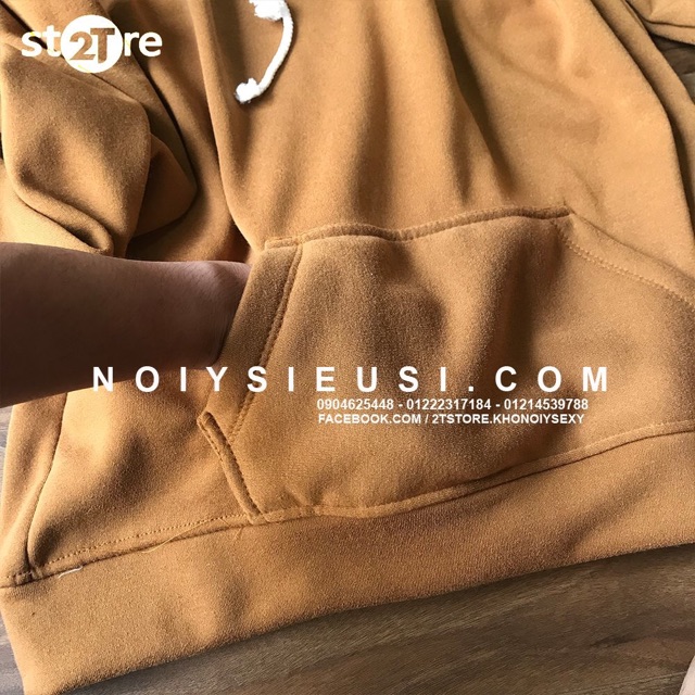 Áo hoodie unisex 2T Store H17 màu da bò - Áo khoác nỉ chui đầu nữ nón 2 lớp dày dặn chất lượng đẹp | WebRaoVat - webraovat.net.vn