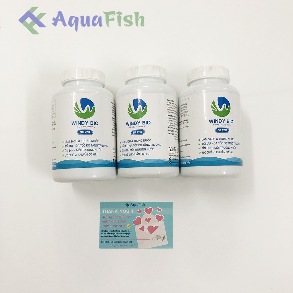 Men Vi Sinh Windy Bio Lọ 100gr Giúp Làm Trong Nước Hồ Cá Koi, Phân Hủy Chất Thải, Thức Ăn Thừa Của Cá (dạng bột)