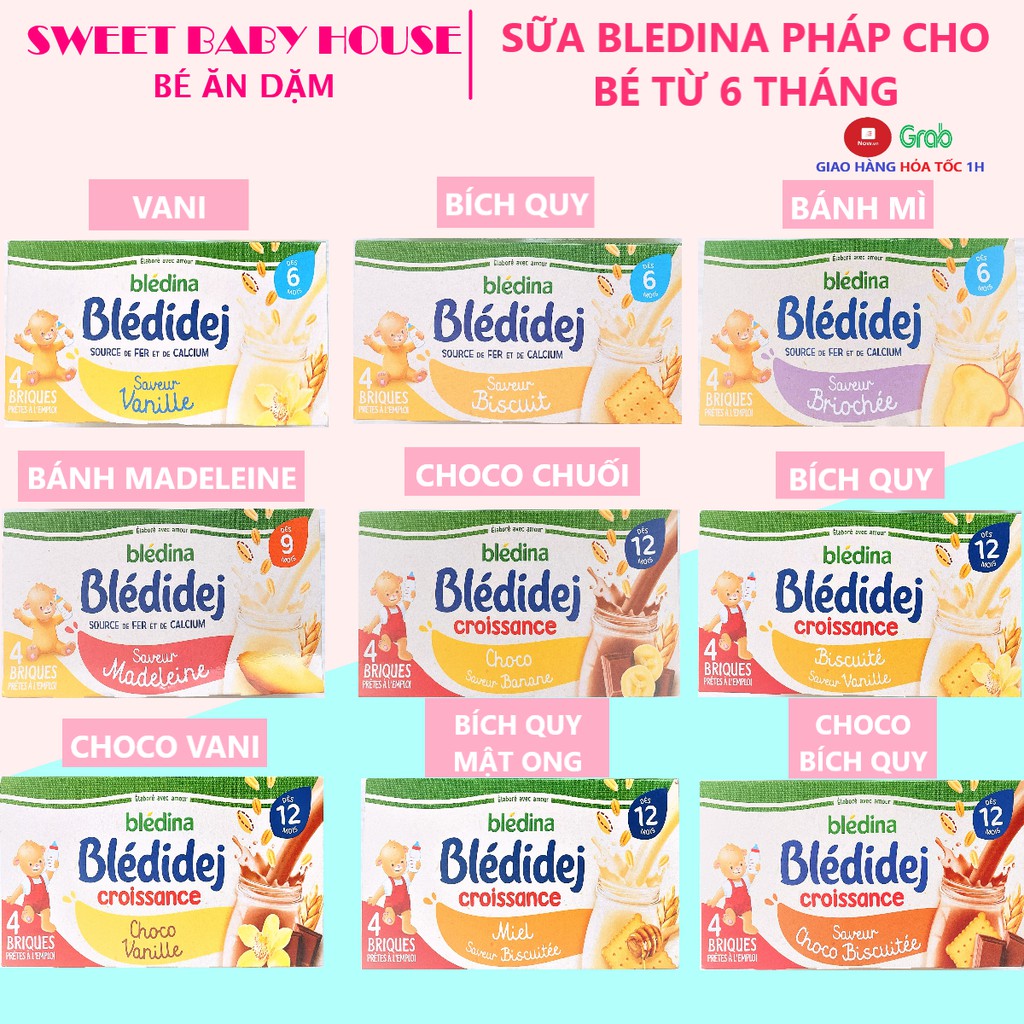 Sữa nước Bledina Pháp 250ml hộp pha sẵn tăng cân cho bé. Date 10/2022 - Sweet Baby House