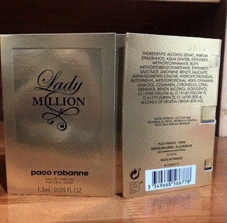Vial mẫu thử Lady Million 1,5ml
