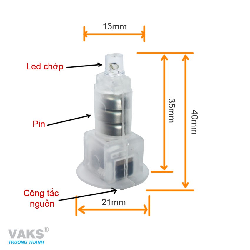 ĐÈN LED CHỚP 7 MÀU DÙNG PIN -  lắp vào đèn lồng, đèn trung thu, đồ chơi trẻ em...