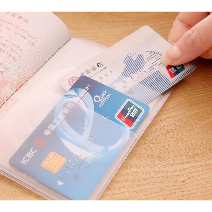 Vỏ Bọc Hộ Chiếu Có Khe Nhét Thẻ ATM Visa Name Card