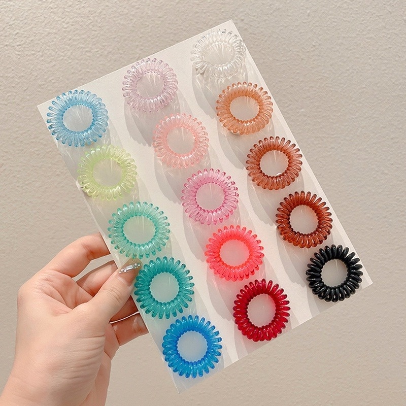 Set 9 Dây Buộc Tóc Co Giãn Nhiều Màu Sắc Thời Trang Hàn Quốc