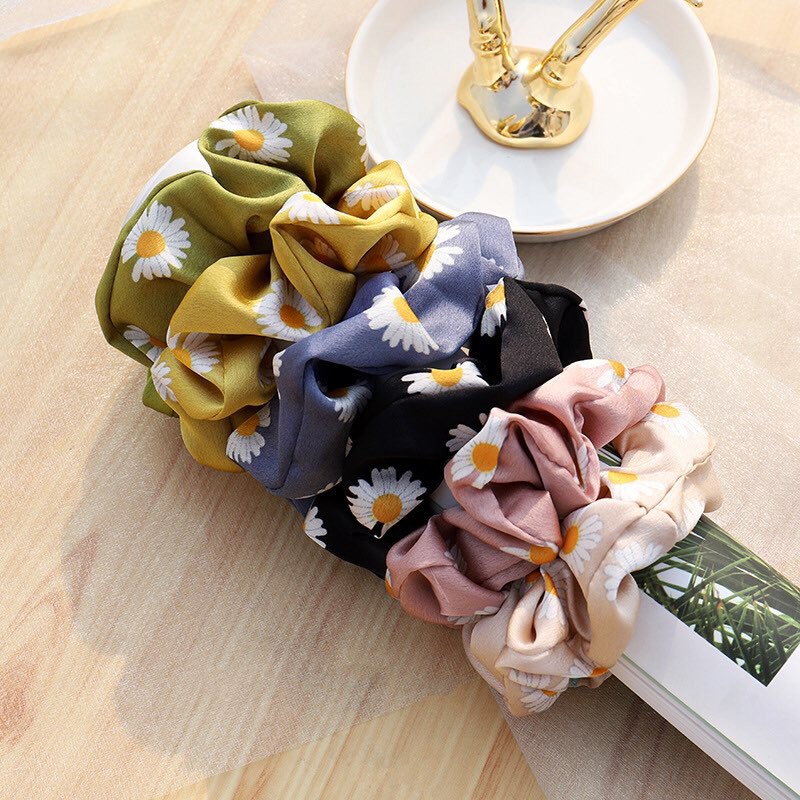 Dây buộc tóc Scrunchie Hoa Cúc Thời Trang