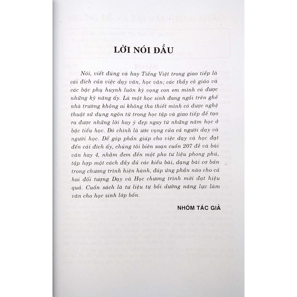 Sách 207 Đề Và Bài Văn Hay Lớp 4