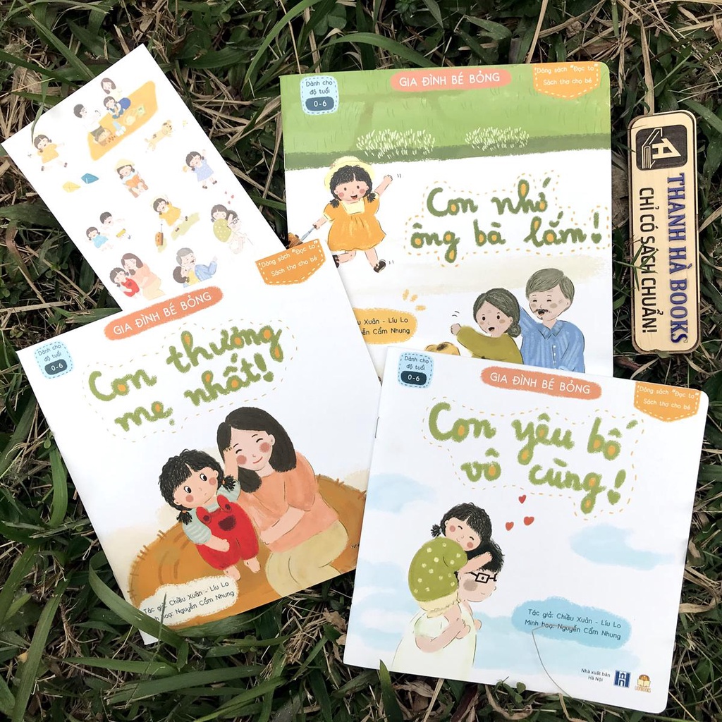 Sách - Gia đình bé bỏng - Dòng sách đọc to 0 - 6 tuổi tặng stickers or Postcard or tranh tô màu (Combo tùy chọn)