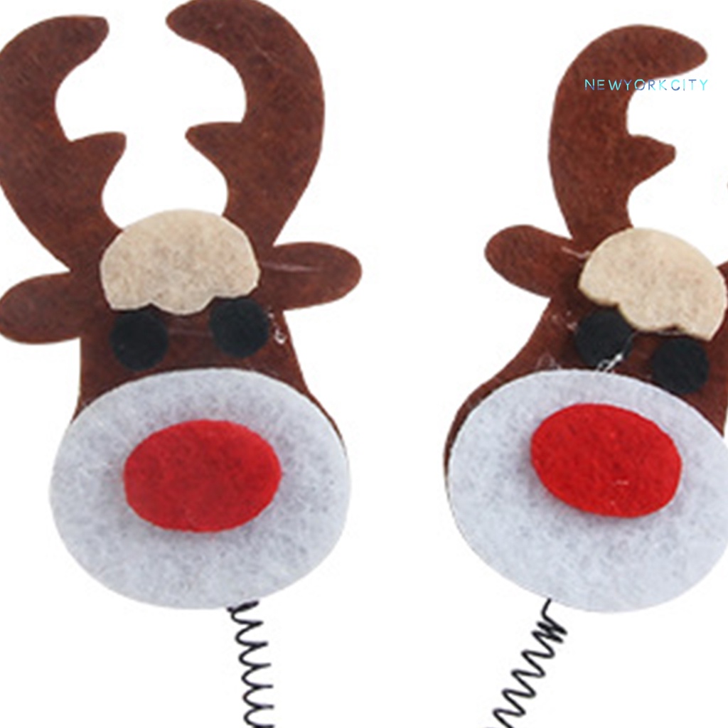 1 Cặp Kẹp Tóc Kim Loại Chủ Đề Giáng Sinh