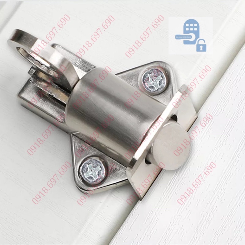 Chốt cửa tự động màu inox cao cấp