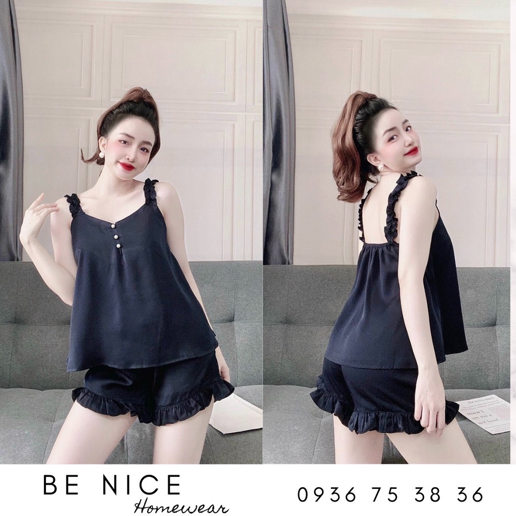 Set dây mặc nhà nữ phối nút xinh xắn | BigBuy360 - bigbuy360.vn