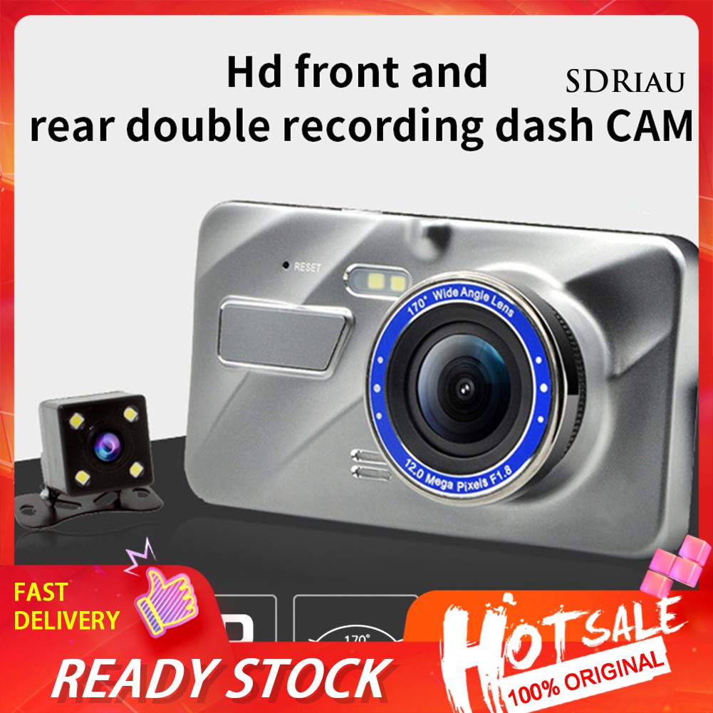 Camera hành trính ống kính kép 3.6 Inch Hd 1080p 170 độ chuyên dụng cho xe hơi