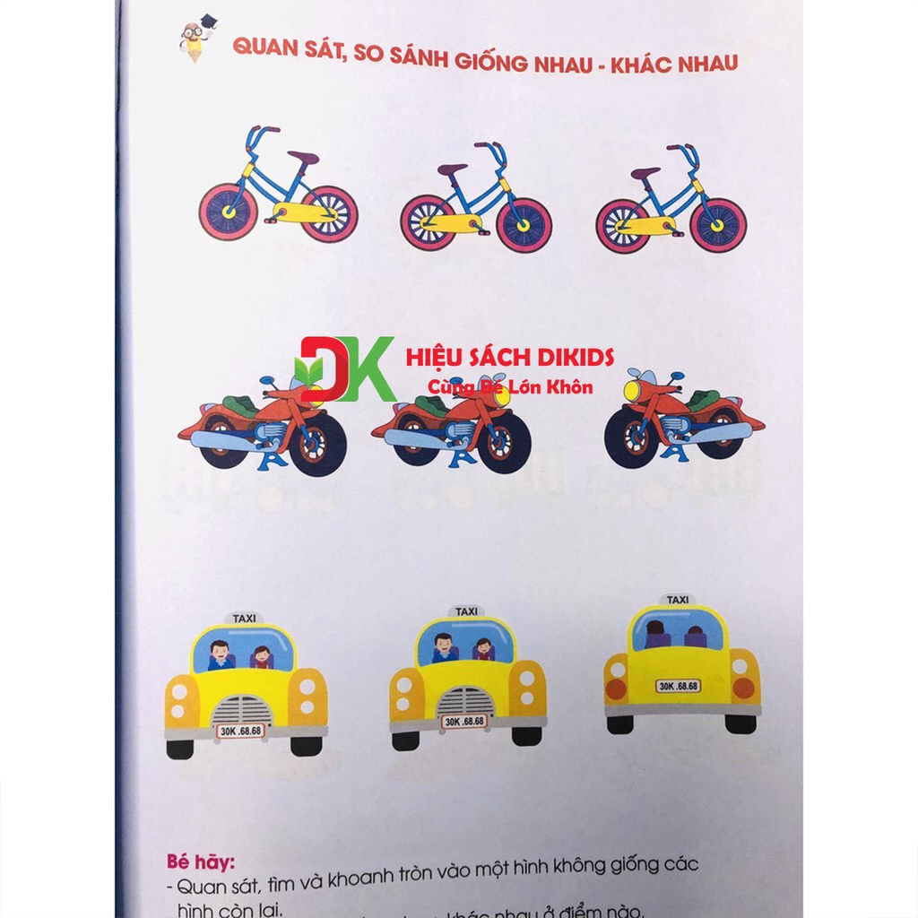 Sách - Toán tư duy Bé tự tin vào lớp 1 phiên bản mới nhất 124 trang