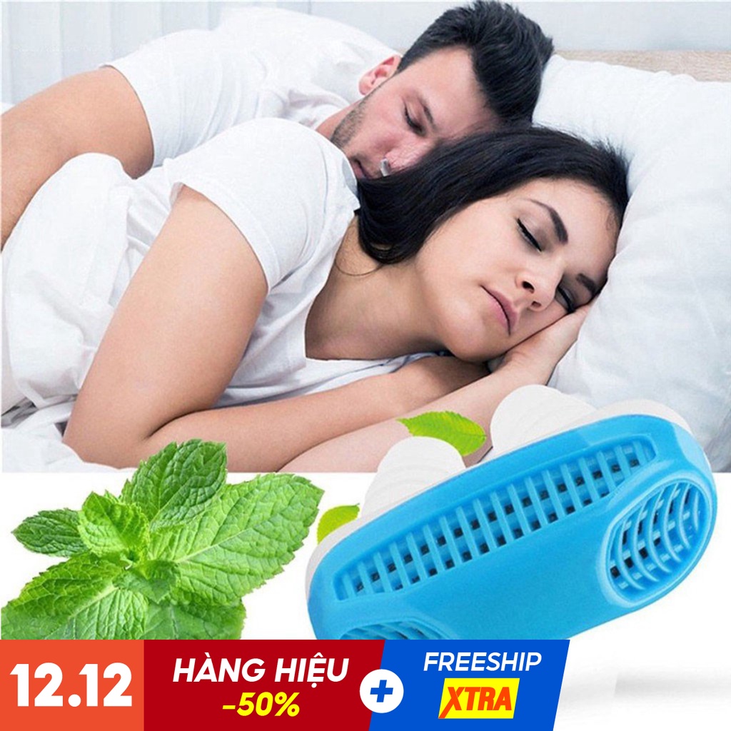 Dụng cụ hỗ trợ chống ngủ ngáy và lọc khí 2 in 1 chính hãng