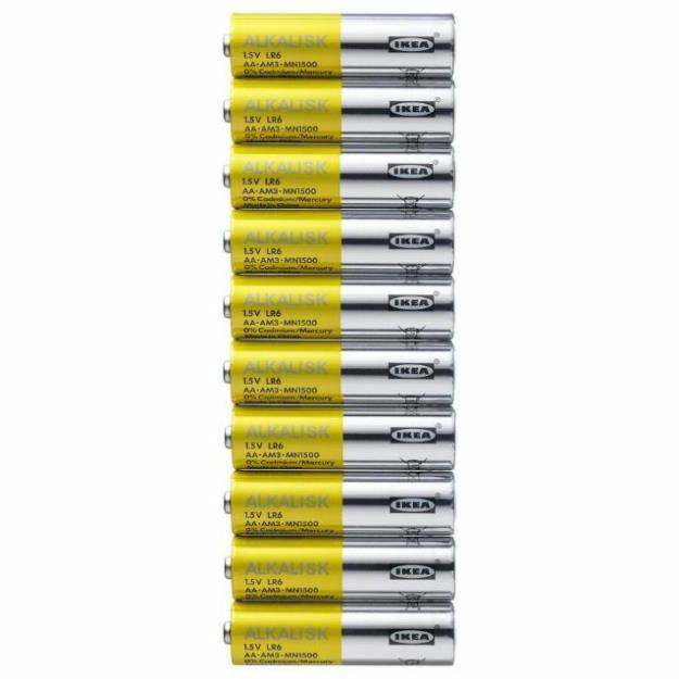 Vỉ 10 viên pin AA Ikea Alkalisk