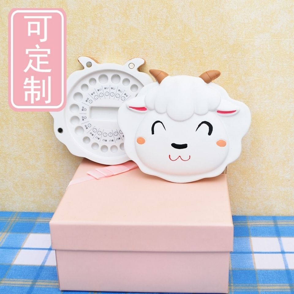 Hộp Đựng Răng Sữa Cho Bé Bằng Resin Hình Cừu Sáng Tạo