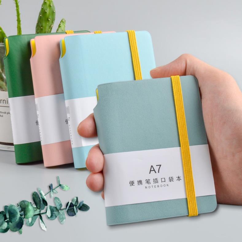 Sổ ghi chép KOLANO sổ tay bìa da PU trơn A6 A7 96 trang tiện dụng SN-001389