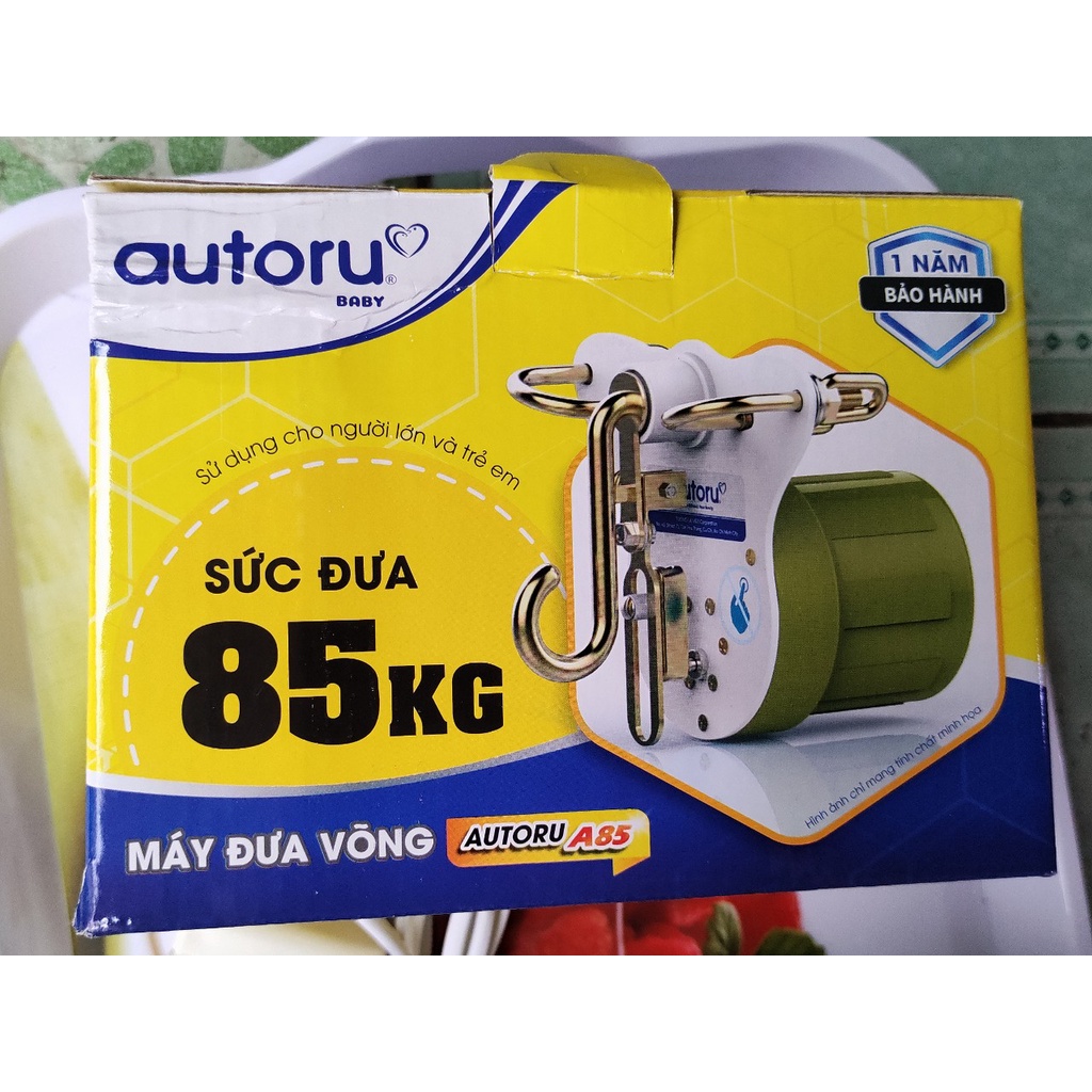 Máy đưa võng (trọn bộ) tự động AUTORU động cơ 2 bạc đạn màu xanh, có bán lẻ động cơ riêng và adoctor riêng