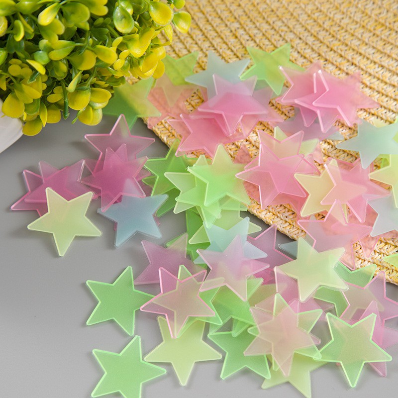 Set 100 Ngôi Sao Dạ Quang Dán Tường Trang Trí