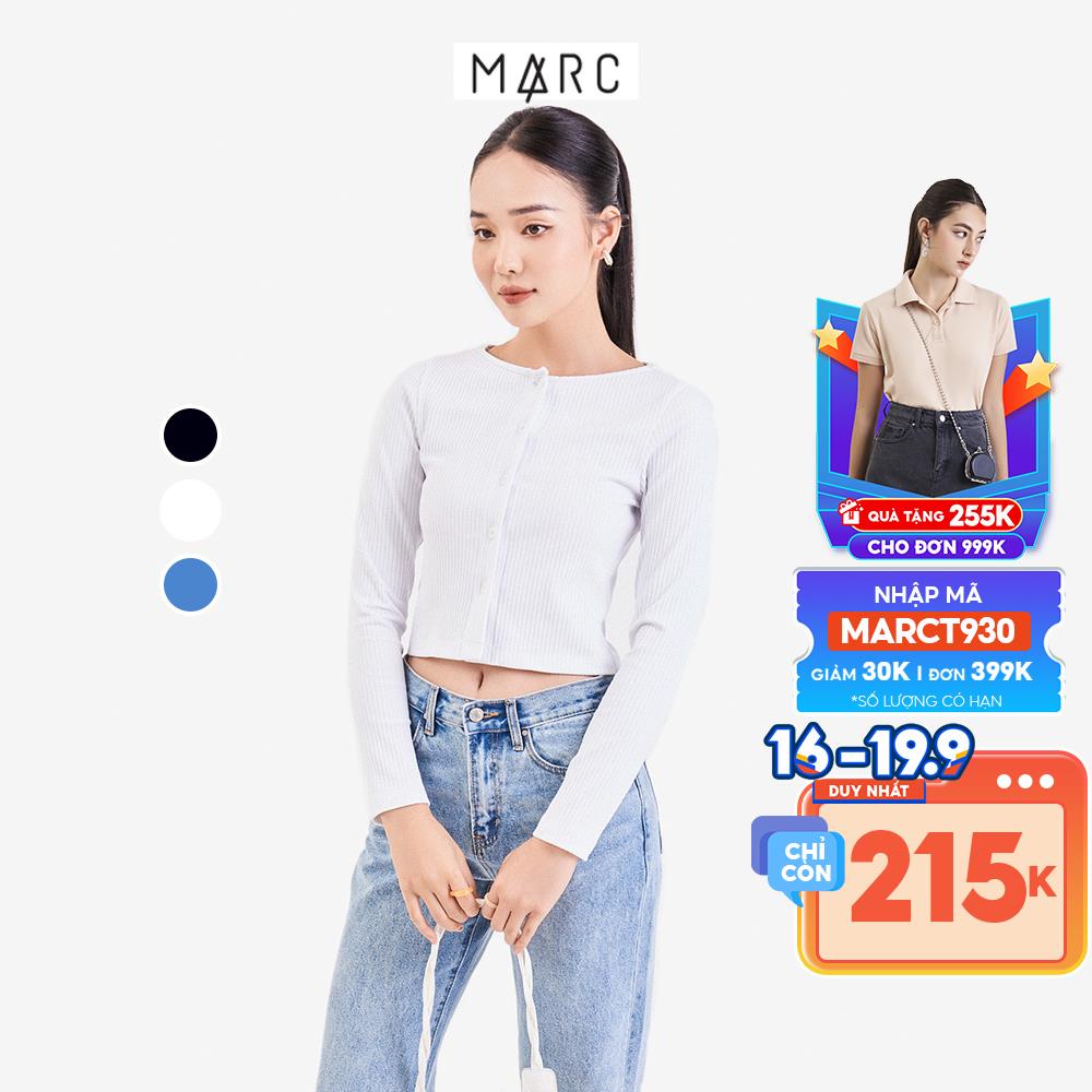Áo khoác cardigan nữ MARC FASHION tay dài cài nút CBMH081822