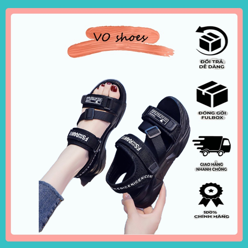 [COD】Dép quai hậu 2 quai dán đế độn 4cm hàng cao cấp hottrend 2021, sandal quai hậu học sinh mẫu hot hè thu 2021