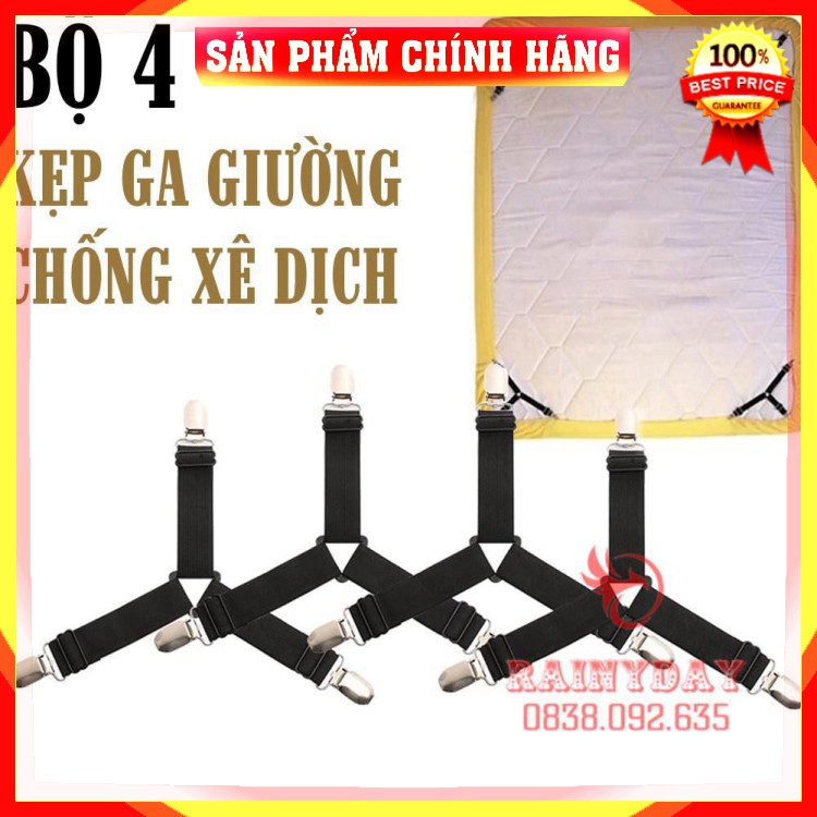 FreeShip_Hàng Loại 1 - Bộ kẹp ga giường cao cấp - kẹp drap giường nệm giữ cố định chống xê dịch tụt góc