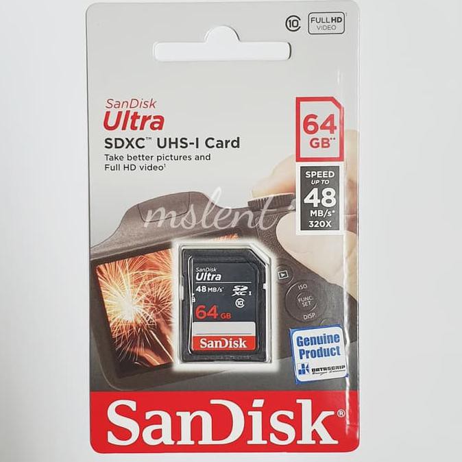 Thẻ Nhớ Sd Sandisk 64gb Class10 Ultra 48mbs