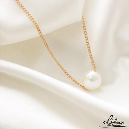 LD-Gold Plated Clavicle Chain Freshwater Cultured Pearls Cubic Zirconia Pendant Choker Necklaces Gift for Women Girls