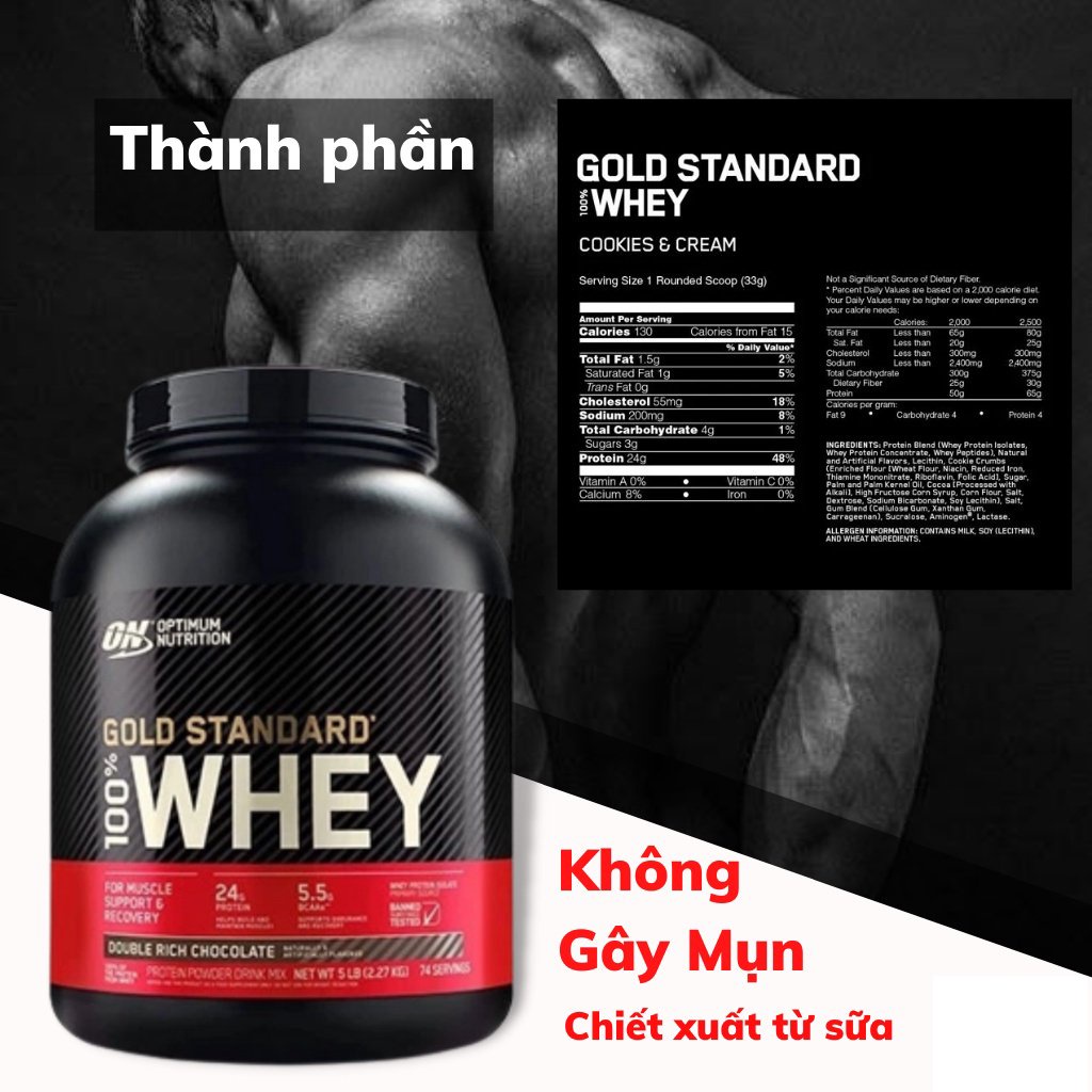 Sữa Tăng Cơ Whey Gold Standard Isolate 5 LBS  Whey Protein Tăng Cơ Giảm Mỡ Phát Triển cơ Bắp BCAA Glutamin